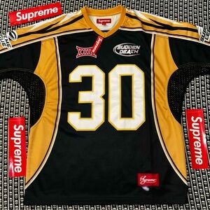 Supreme Black and Gold Sudden Death Jersey medium